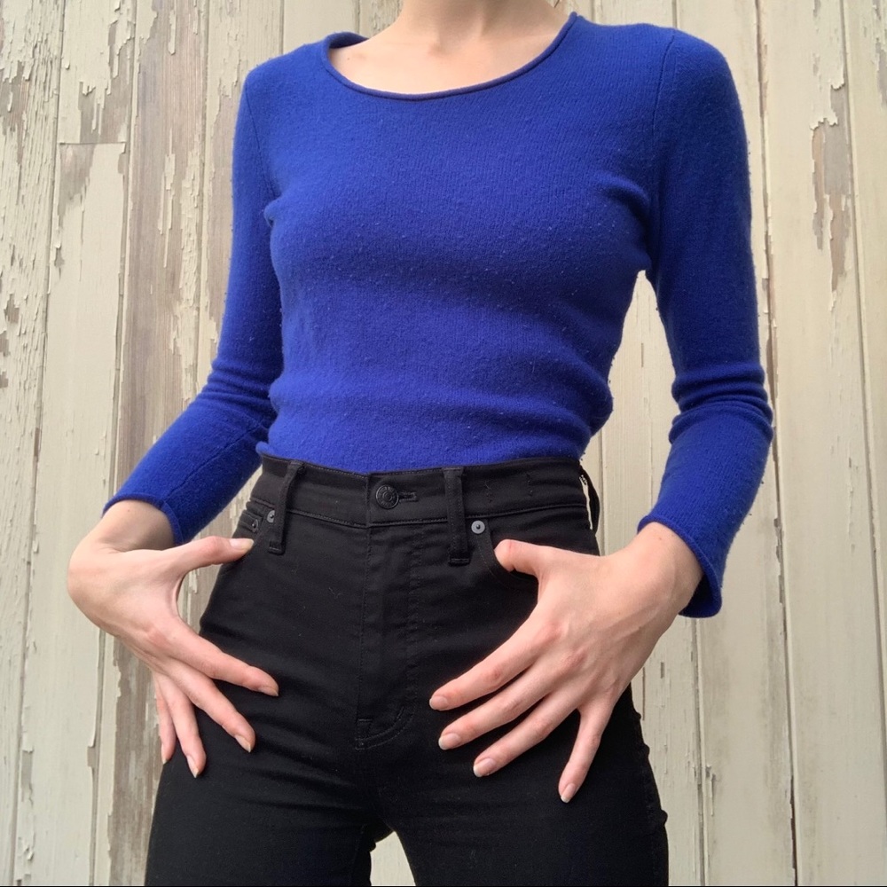 Cashmere Royal Blue Uniqulo Sweater